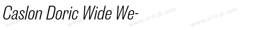 Caslon Doric Wide We字体转换